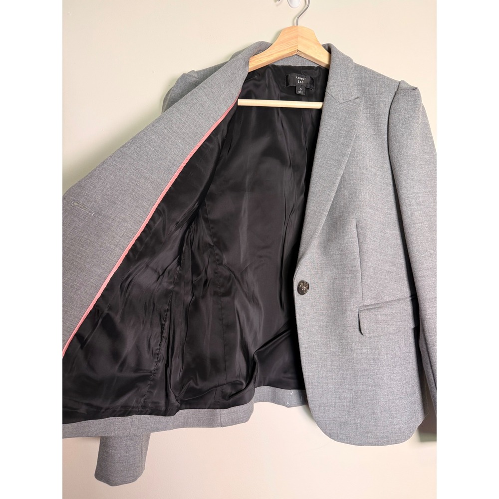 J.Crew 365 Womens Gray Single Button Blazer Jacket Size 6 Professional Office - Picture 7 of 13